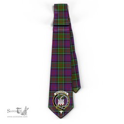 Scottish MacDonald of Clan Ranald Modern Tartan Tie with Family Crest Tartan Plaid NeckTie Scottish Plaid Tartan Plaid - ScotsTee - scotstee.com