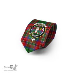 Scottish MacCulloch Tartan Tie with Family Crest Tartan Plaid NeckTie Scottish Plaid Tartan Plaid - ScotsTee - scotstee.com