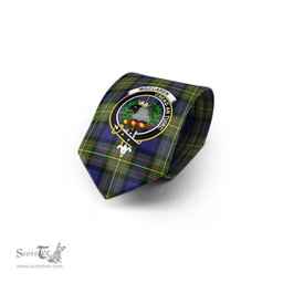 Scottish MacLaren Modern Tartan Tie with Family Crest Tartan Plaid NeckTie Scottish Plaid Tartan Plaid - ScotsTee - scotstee.com