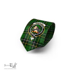 Scottish MacAlpin Modern Tartan Tie with Family Crest Tartan Plaid NeckTie Scottish Plaid Tartan Plaid - ScotsTee - scotstee.com