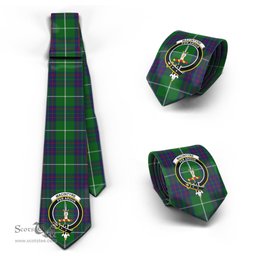 Scottish MacIntyre Hunting Tartan Tie with Family Crest Tartan Plaid NeckTie Scottish Plaid Tartan Plaid - ScotsTee - scotstee.com