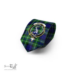 Scottish MacNeil of Colonsay Modern Tartan Tie with Family Crest Tartan Plaid NeckTie Scottish Plaid Tartan Plaid - ScotsTee - scotstee.com