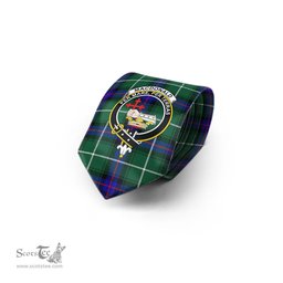 Scottish MacDonald of the Isles Hunting Modern Tartan Tie with Family Crest Tartan Plaid NeckTie Scottish Plaid Tartan Plaid - ScotsTee - scotstee.com