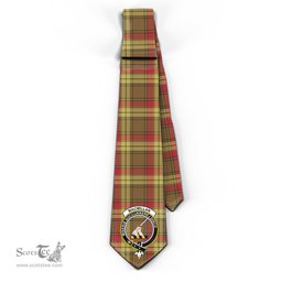 Scottish MacMillan Old Weathered Tartan Tie with Family Crest Tartan Plaid NeckTie Scottish Plaid Tartan Plaid - ScotsTee - scotstee.com