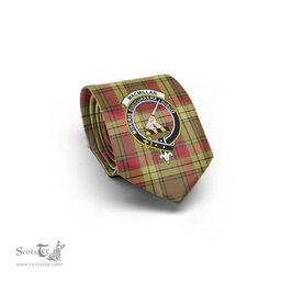 Scottish MacMillan Old Weathered Tartan Tie with Family Crest Tartan Plaid NeckTie Scottish Plaid Tartan Plaid - ScotsTee - scotstee.com