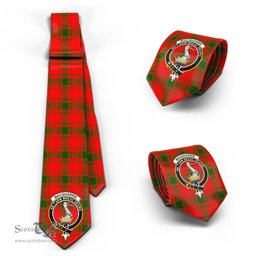 Scottish MacQuarrie Modern Tartan Tie with Family Crest Tartan Plaid NeckTie Scottish Plaid Tartan Plaid - ScotsTee - scotstee.com