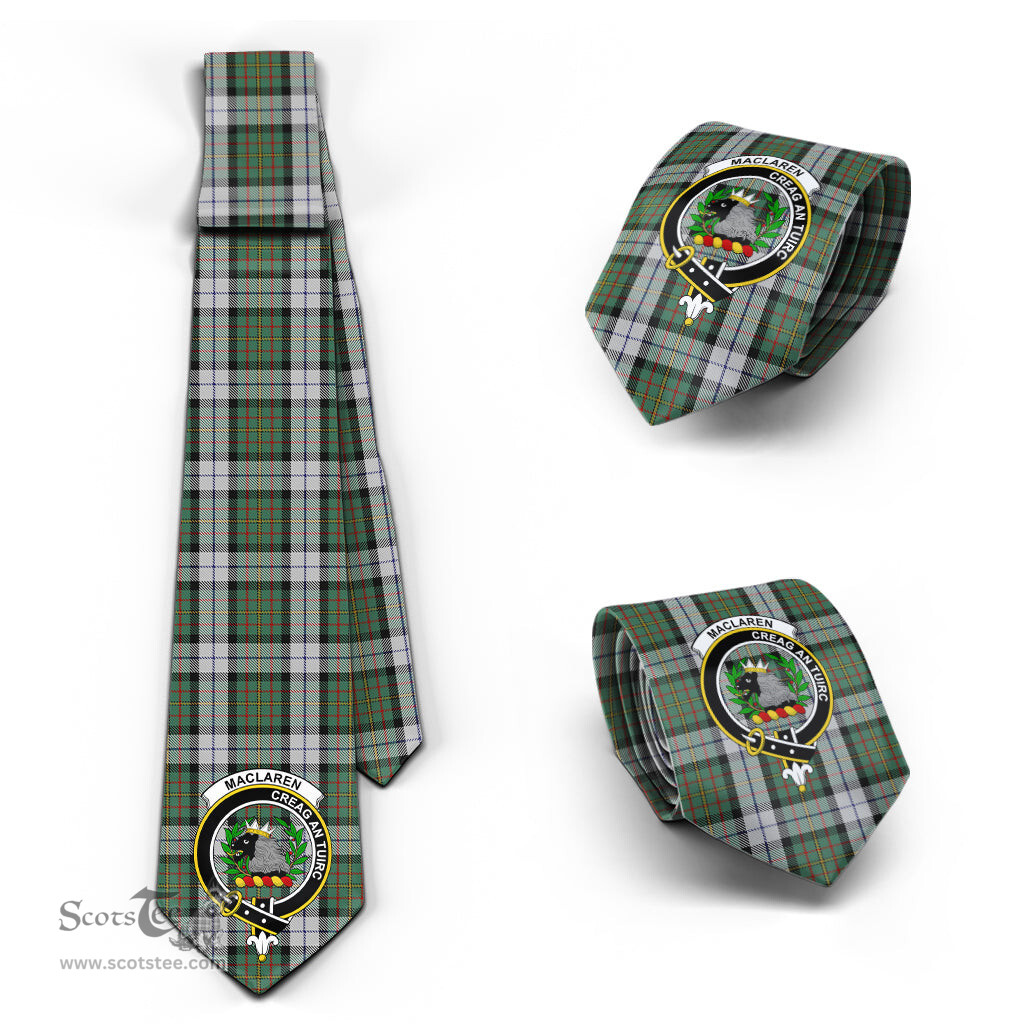 Scottish MacLaren Dress Tartan Tie with Family Crest Tartan Plaid NeckTie Scottish Plaid Tartan Plaid - ScotsTee - scotstee.com