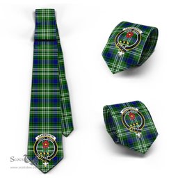 Scottish Learmonth Tartan Tie with Family Crest Tartan Plaid NeckTie Scottish Plaid Tartan Plaid - ScotsTee - scotstee.com