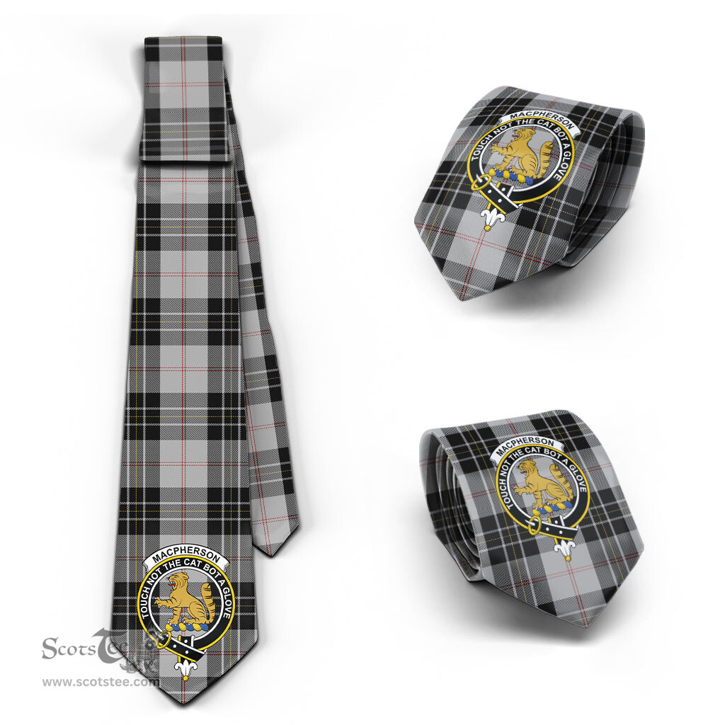 Scottish MacPherson Dress Tartan Tie with Family Crest Tartan Plaid NeckTie Scottish Plaid Tartan Plaid - ScotsTee - scotstee.com