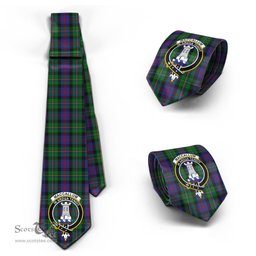 Scottish MacCallum Tartan Tie with Family Crest Tartan Plaid NeckTie Scottish Plaid Tartan Plaid - ScotsTee - scotstee.com