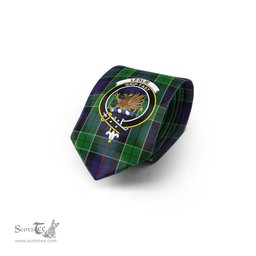 Scottish Leslie Hunting Tartan Tie with Family Crest Tartan Plaid NeckTie Scottish Plaid Tartan Plaid - ScotsTee - scotstee.com
