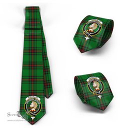 Scottish Kirkaldy Tartan Tie with Family Crest Tartan Plaid NeckTie Scottish Plaid Tartan Plaid - ScotsTee - scotstee.com