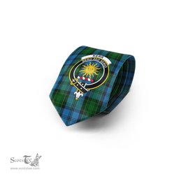 Scottish Kerr Hunting Tartan Tie with Family Crest Tartan Plaid NeckTie Scottish Plaid Tartan Plaid - ScotsTee - scotstee.com