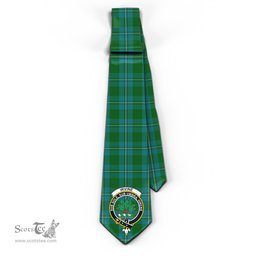 Scottish Irvine of Bonshaw Tartan Tie with Family Crest Tartan Plaid NeckTie Scottish Plaid Tartan Plaid - ScotsTee - scotstee.com