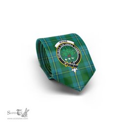 Scottish Irvine of Bonshaw Tartan Tie with Family Crest Tartan Plaid NeckTie Scottish Plaid Tartan Plaid - ScotsTee - scotstee.com