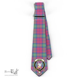 Scottish Lindsay Ancient Tartan Tie with Family Crest Tartan Plaid NeckTie Scottish Plaid Tartan Plaid - ScotsTee - scotstee.com
