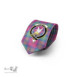 Scottish Lindsay Ancient Tartan Tie with Family Crest Tartan Plaid NeckTie Scottish Plaid Tartan Plaid - ScotsTee - scotstee.com
