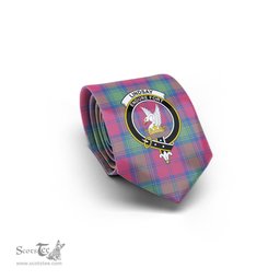Scottish Lindsay Ancient Tartan Tie with Family Crest Tartan Plaid NeckTie Scottish Plaid Tartan Plaid - ScotsTee - scotstee.com