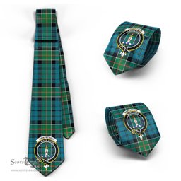 Scottish Kirkpatrick Tartan Tie with Family Crest Tartan Plaid NeckTie Scottish Plaid Tartan Plaid - ScotsTee - scotstee.com