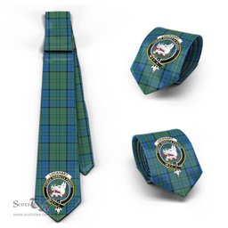 Scottish Lockhart Tartan Tie with Family Crest Tartan Plaid NeckTie Scottish Plaid Tartan Plaid - ScotsTee - scotstee.com