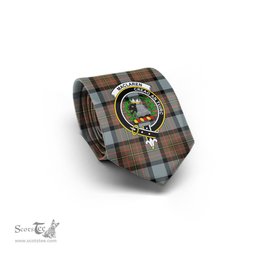 Scottish MacLaren Weathered Tartan Tie with Family Crest Tartan Plaid NeckTie Scottish Plaid Tartan Plaid - ScotsTee - scotstee.com