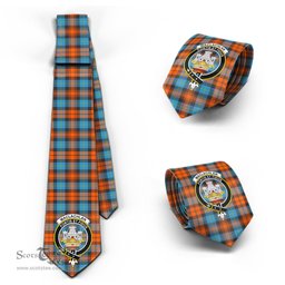 Scottish MacLachlan Ancient Tartan Tie with Family Crest Tartan Plaid NeckTie Scottish Plaid Tartan Plaid - ScotsTee - scotstee.com
