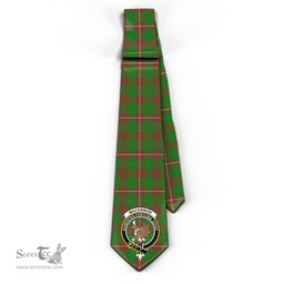 Scottish MacKinnon Hunting Modern Tartan Tie with Family Crest Tartan Plaid NeckTie Scottish Plaid Tartan Plaid - ScotsTee - scotstee.com