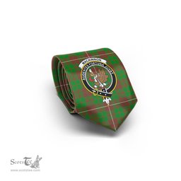 Scottish MacKinnon Hunting Modern Tartan Tie with Family Crest Tartan Plaid NeckTie Scottish Plaid Tartan Plaid - ScotsTee - scotstee.com