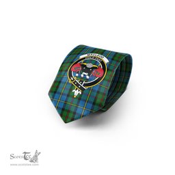 Scottish MacLeod Green Tartan Tie with Family Crest Tartan Plaid NeckTie Scottish Plaid Tartan Plaid - ScotsTee - scotstee.com