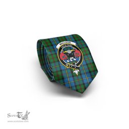 Scottish MacLeod Green Tartan Tie with Family Crest Tartan Plaid NeckTie Scottish Plaid Tartan Plaid - ScotsTee - scotstee.com