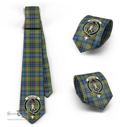 Scottish MacLellan Ancient Tartan Tie with Family Crest Tartan Plaid NeckTie Scottish Plaid Tartan Plaid - ScotsTee - scotstee.com