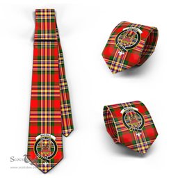 Scottish MacGill Modern Tartan Tie with Family Crest Tartan Plaid NeckTie Scottish Plaid Tartan Plaid - ScotsTee - scotstee.com