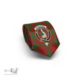 Scottish MacQuarrie Tartan Tie with Family Crest Tartan Plaid NeckTie Scottish Plaid Tartan Plaid - ScotsTee - scotstee.com