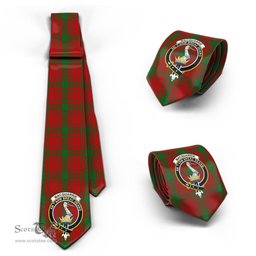 Scottish MacQuarrie Tartan Tie with Family Crest Tartan Plaid NeckTie Scottish Plaid Tartan Plaid - ScotsTee - scotstee.com