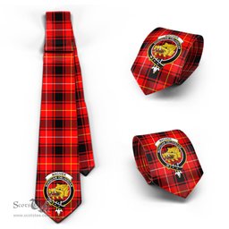 Scottish MacIver Modern Tartan Tie with Family Crest Tartan Plaid NeckTie Scottish Plaid Tartan Plaid - ScotsTee - scotstee.com