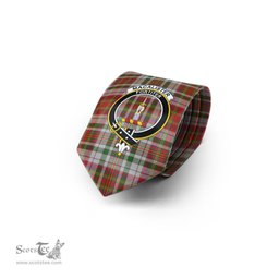 Scottish MacAlister Dress Tartan Tie with Family Crest Tartan Plaid NeckTie Scottish Plaid Tartan Plaid - ScotsTee - scotstee.com