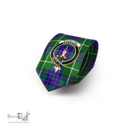Scottish MacIntyre Hunting Modern Tartan Tie with Family Crest Tartan Plaid NeckTie Scottish Plaid Tartan Plaid - ScotsTee - scotstee.com