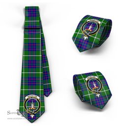 Scottish MacIntyre Hunting Modern Tartan Tie with Family Crest Tartan Plaid NeckTie Scottish Plaid Tartan Plaid - ScotsTee - scotstee.com