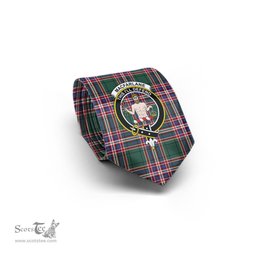 Scottish MacFarlane Hunting Modern Tartan Tie with Family Crest Tartan Plaid NeckTie Scottish Plaid Tartan Plaid - ScotsTee - scotstee.com