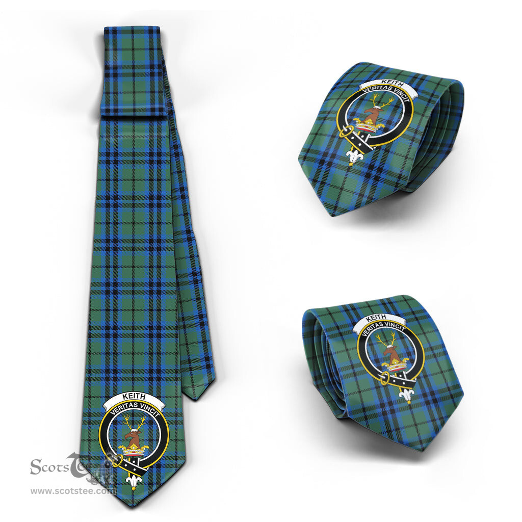 Scottish Keith Tartan Tie with Family Crest Tartan Plaid NeckTie Scottish Plaid Tartan Plaid - ScotsTee - scotstee.com