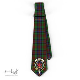 Scottish MacDuff Hunting Tartan Tie with Family Crest Tartan Plaid NeckTie Scottish Plaid Tartan Plaid - ScotsTee - scotstee.com