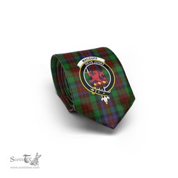Scottish MacDuff Hunting Tartan Tie with Family Crest Tartan Plaid NeckTie Scottish Plaid Tartan Plaid - ScotsTee - scotstee.com