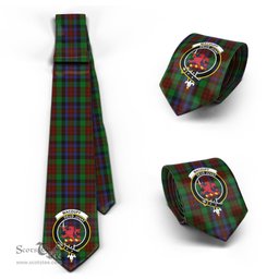 Scottish MacDuff Hunting Tartan Tie with Family Crest Tartan Plaid NeckTie Scottish Plaid Tartan Plaid - ScotsTee - scotstee.com
