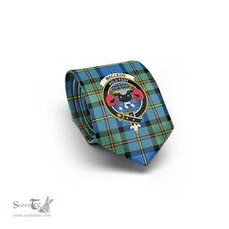 Scottish MacLeod of Harris Ancient Tartan Tie with Family Crest Tartan Plaid NeckTie Scottish Plaid Tartan Plaid - ScotsTee - scotstee.com