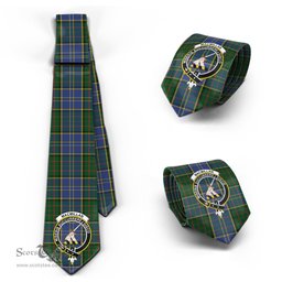 Scottish MacMillan Hunting Tartan Tie with Family Crest Tartan Plaid NeckTie Scottish Plaid Tartan Plaid - ScotsTee - scotstee.com