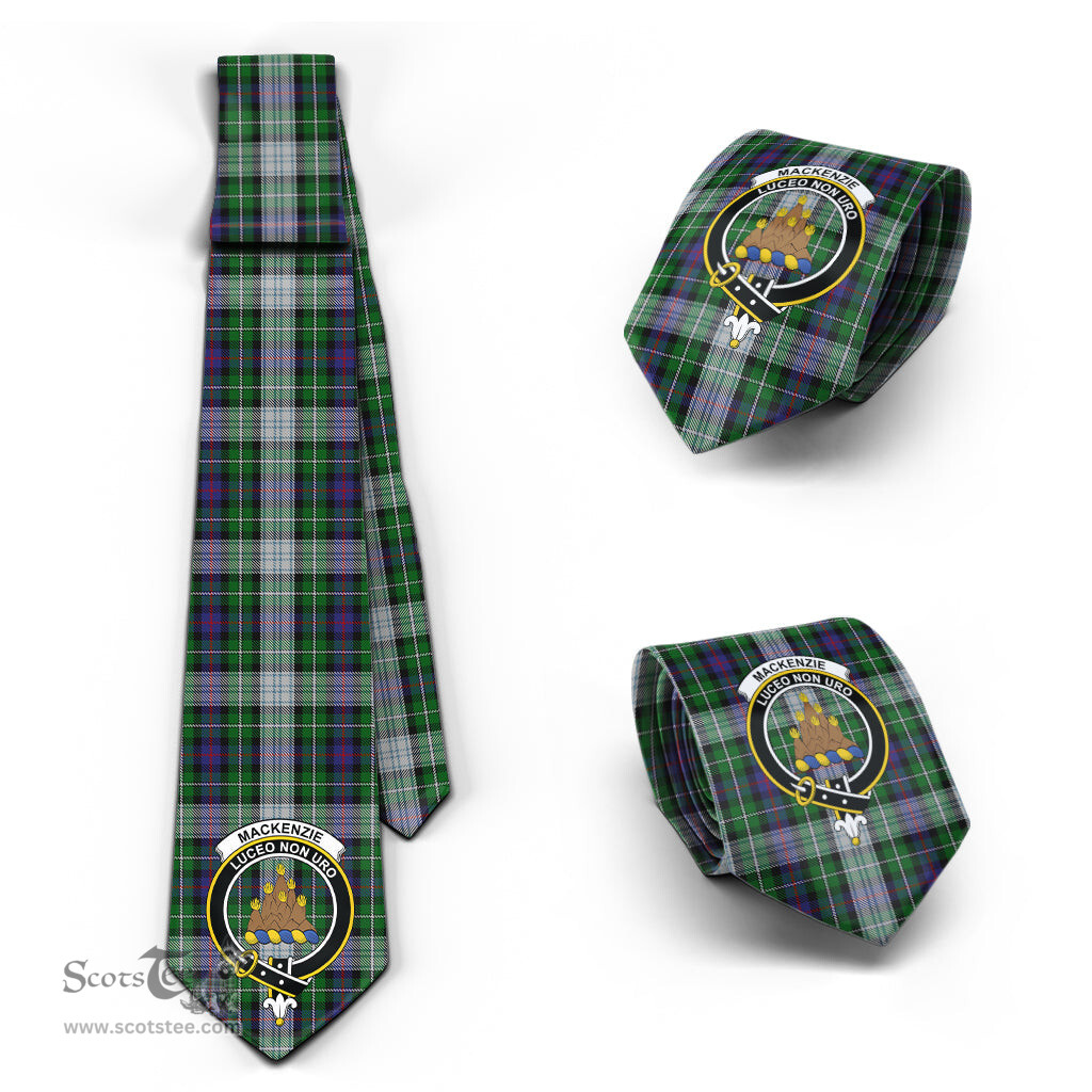 Scottish MacKenzie Dress Tartan Tie with Family Crest Tartan Plaid NeckTie Scottish Plaid Tartan Plaid - ScotsTee - scotstee.com