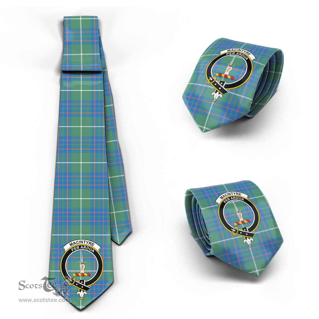 Scottish MacIntyre Hunting Ancient Tartan Tie with Family Crest Tartan Plaid NeckTie Scottish Plaid Tartan Plaid - ScotsTee - scotstee.com