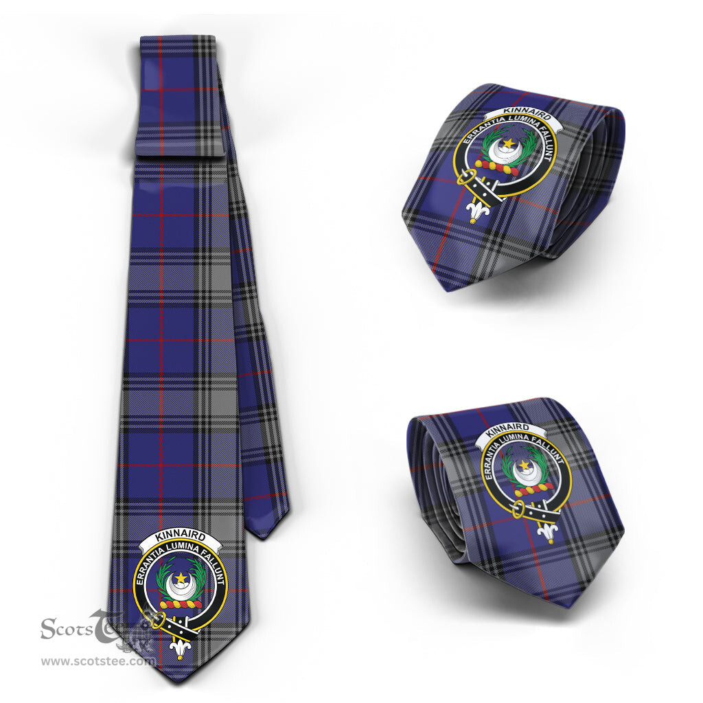 Scottish Kinnaird Tartan Tie with Family Crest Tartan Plaid NeckTie Scottish Plaid Tartan Plaid - ScotsTee - scotstee.com