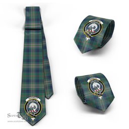 Scottish Kennedy Modern Tartan Tie with Family Crest Tartan Plaid NeckTie Scottish Plaid Tartan Plaid - ScotsTee - scotstee.com