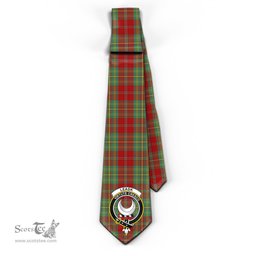 Scottish Leask Tartan Tie with Family Crest Tartan Plaid NeckTie Scottish Plaid Tartan Plaid - ScotsTee - scotstee.com